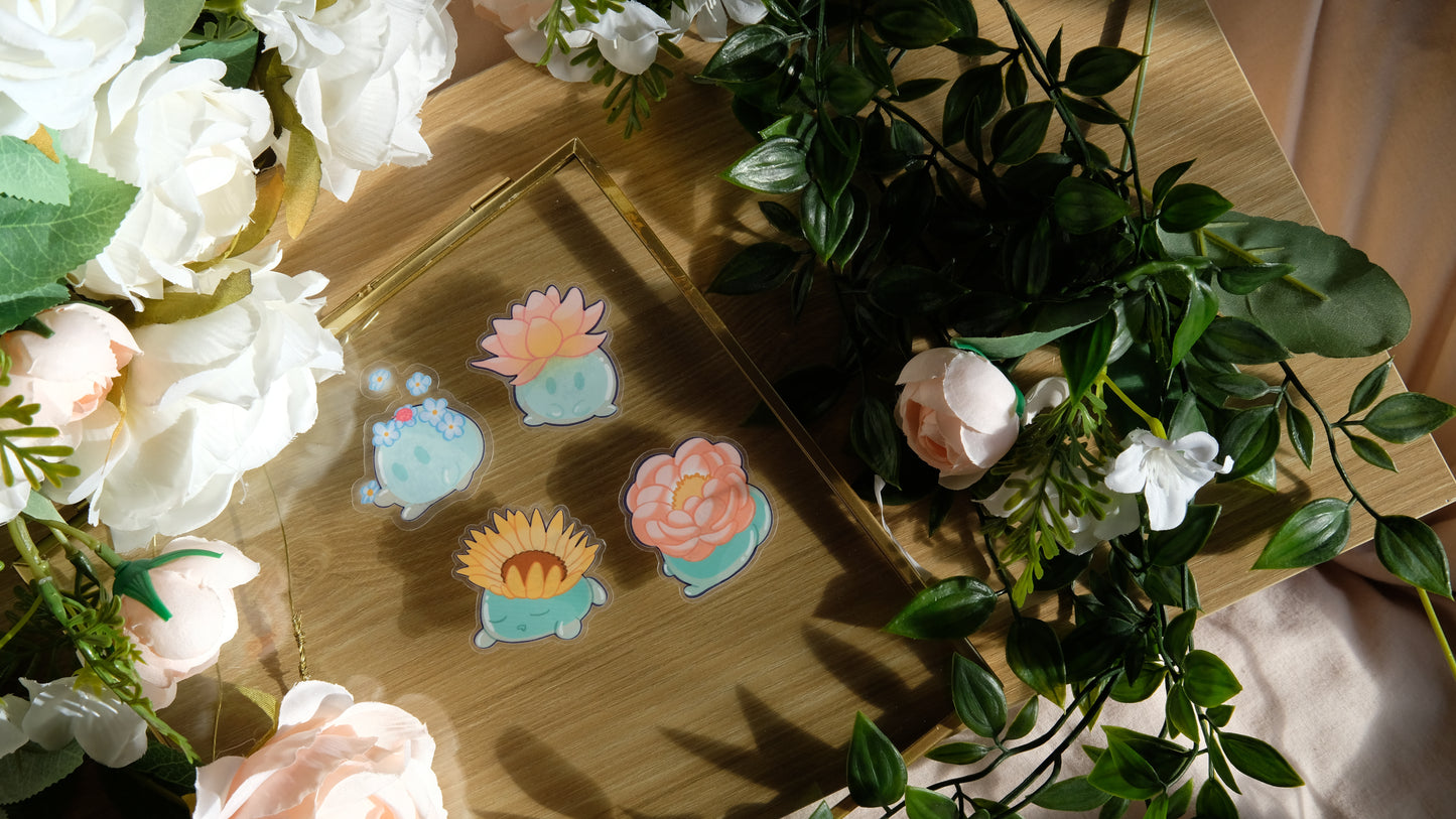 Flower Friends Clear Sticker Set