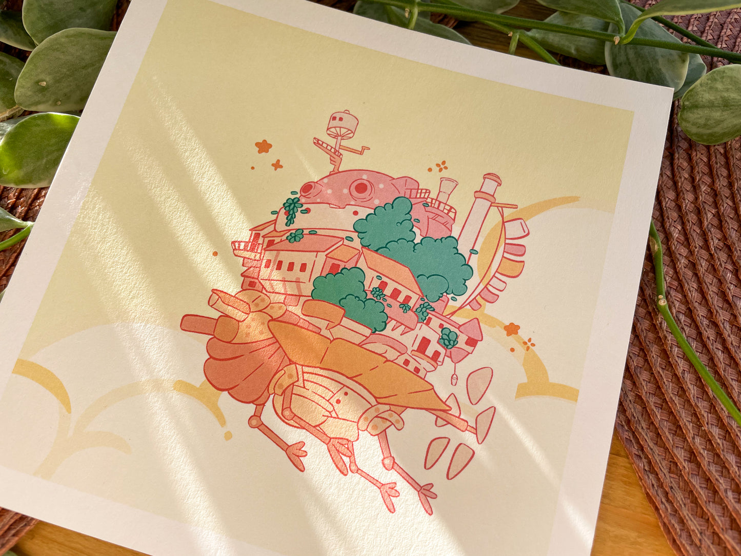 Howls Moving Castle Square Print