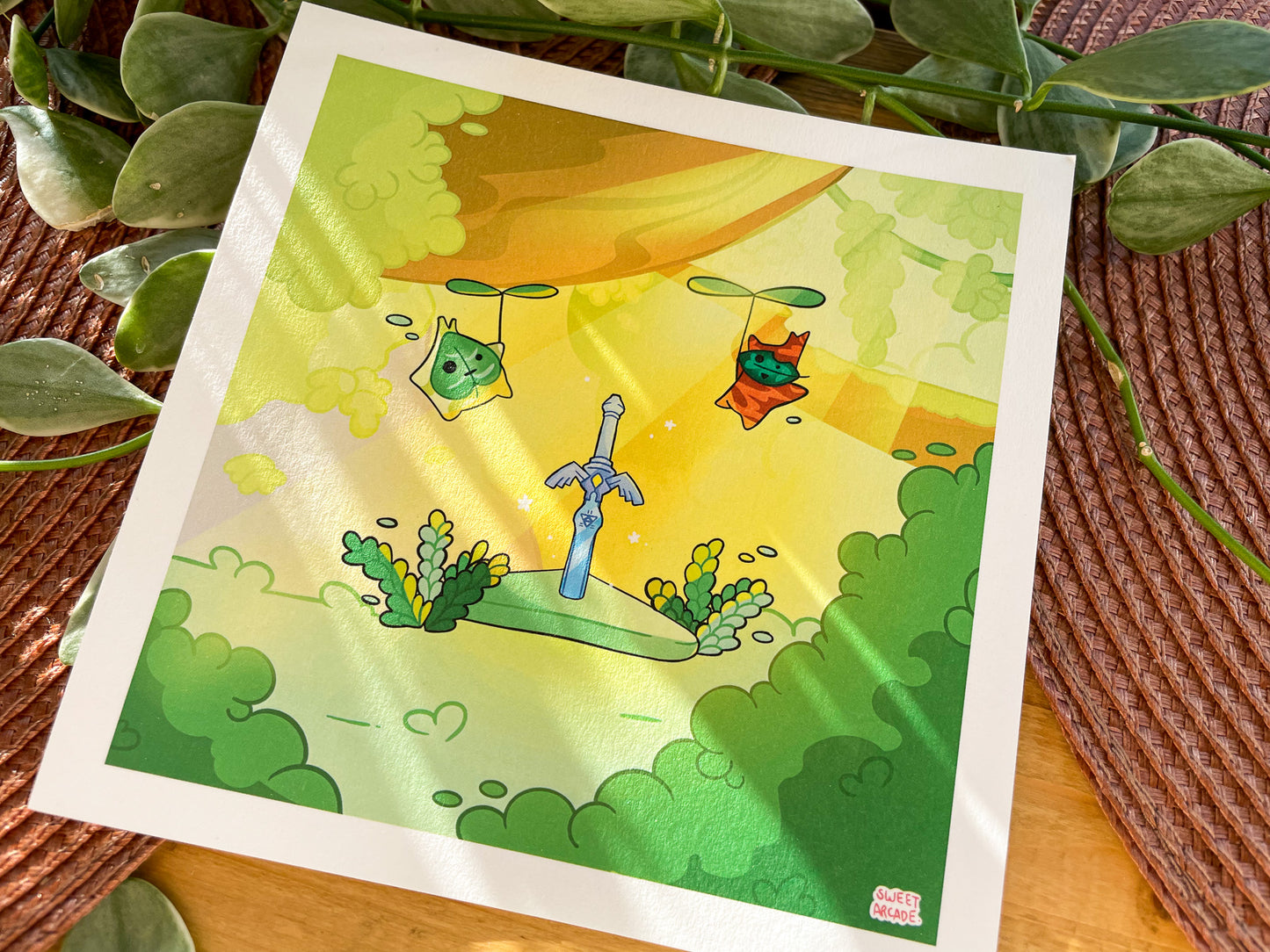 Mastersword & Korok Square Print