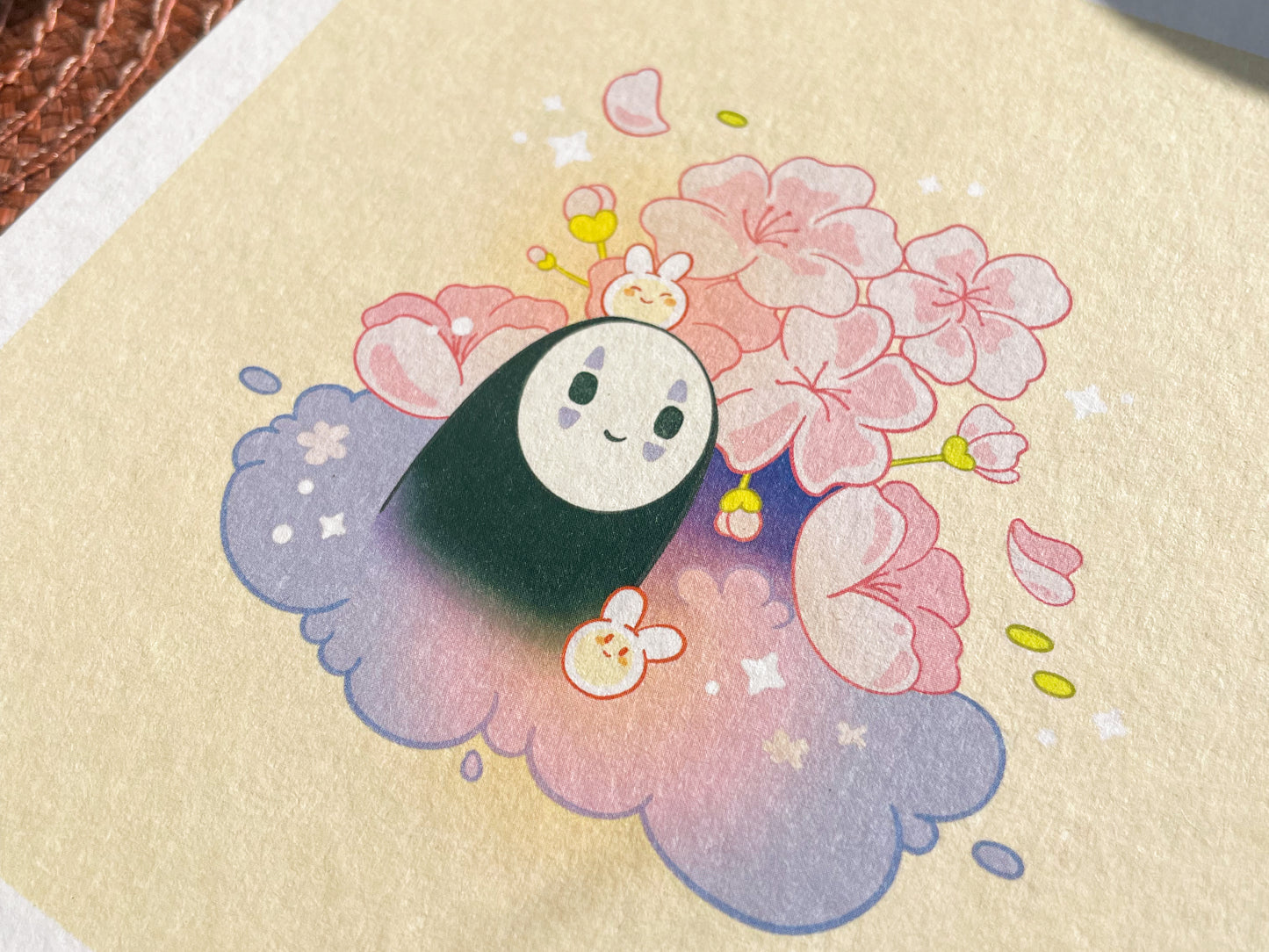 Sakura No face Square Print