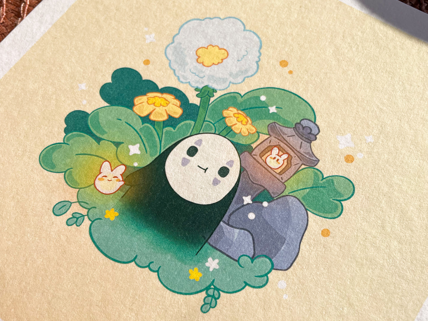 Lantern No face Square Print